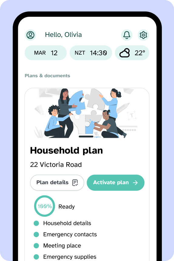 Plans app screen with ui elements