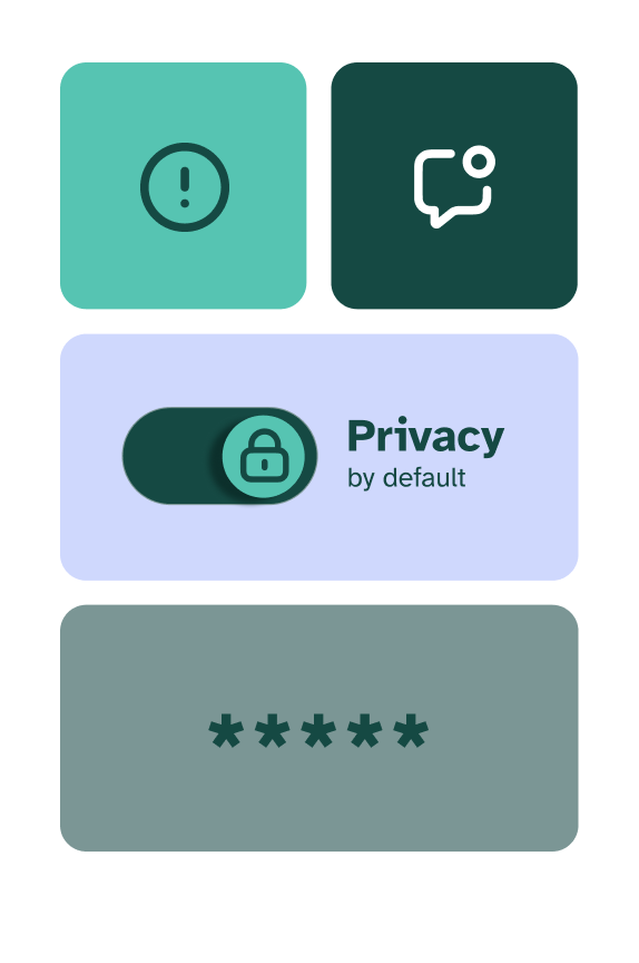 Privacy and security ui elements